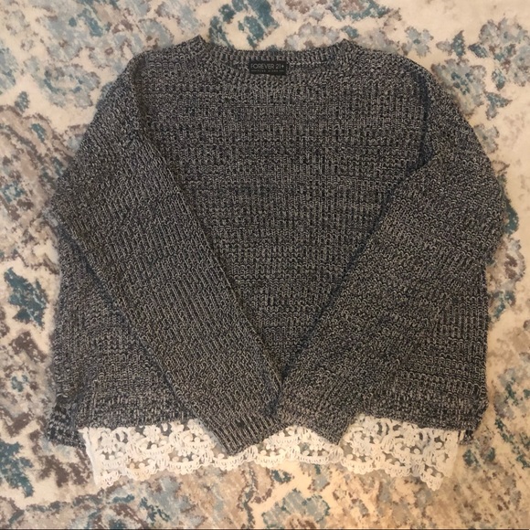 Forever 21 Sweaters - Forever 21 Plus Lace Trim Sweater
